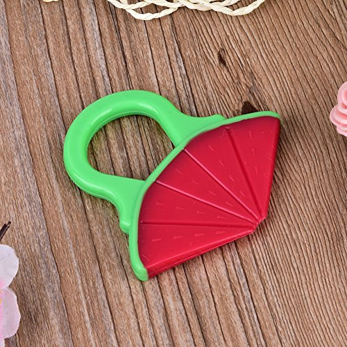 Tosuny Mordedor de Silicona para bebé, Juguete para la Dentición Duradero y Suave sin BPA, Juguete para Modelar Uvas para Bebés, Mordedor de Sandía de Alivio Eficaz para (sandía)