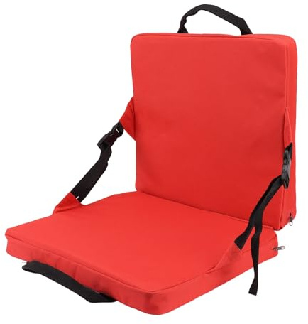 URSXODAWQ Cojín para Silla de Exterior, cojín Plegable para Asiento de Estadio, cojín Plegable portátil de Tela Oxford con Cremallera y Bolsillo de Almacenamiento para césped, Parque, Playa