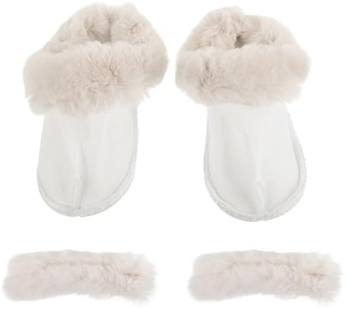 COOPHYA Fodere Morbide Rimovibili per Scarpe Invernali Bianche, Solette Spesse e Confortevoli per Pantofole e Zoccoli Invernali