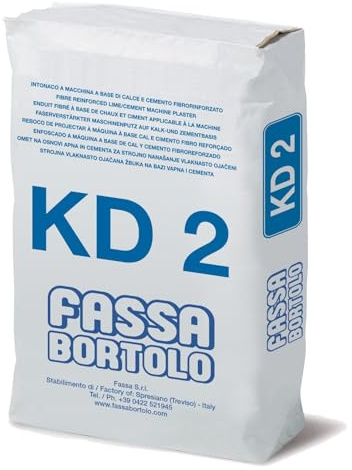 Intonaco di fondo fibrorinforzato per interni ed esterni 25Kg KD2 Fassa
