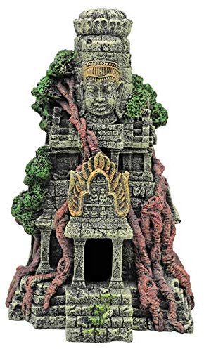 MUYIRTED Aquarium Deko groß Buddha Statue Aqua Ornaments höhle Harz Aquarium Dekoration Für Kleine Garnele Fisch, Aquarium zubehör 21X15X9CM