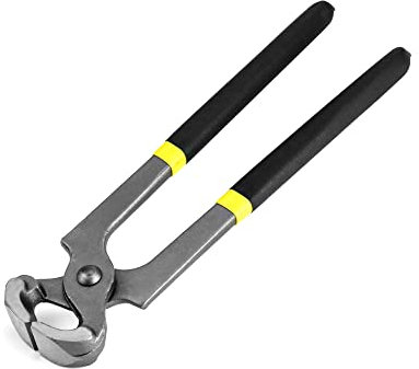 QWORK® Carpenters' Pincers, End Cutting Pliers, 10 / 250mm,New Upgrade, Black