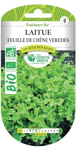 Graines laitue feuille de chêne veredes BIO Les Doigts Verts