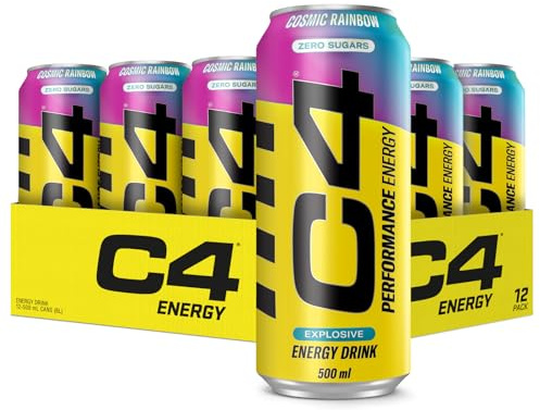 Cellucor C4 Performance Energy Carbonated 500ml x 12 Cosmic Rainbow Multi-ling