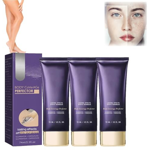Täckkräm för Rastresor - Vattentätt Ben Concealer Lotion Med Kamouflage Make-up för Åderbråck och Tatueringsskydd (3 st, 74 ml)