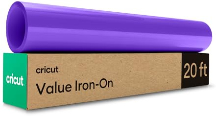 Cricut HTV Heat Transfer Vinyl | 6 m | Purple | Iron-On HTV Vinyl for Fabric, Perfect for Custom T-Shirts & DIY Clothing
