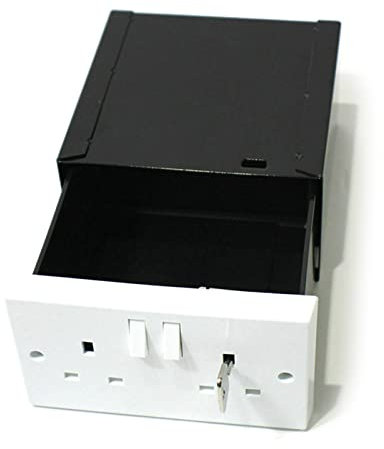 Riiichflowshop British Wall Hidden Safe Household Concealed Storage Socket Box Hidden Disguised Outlet Wall Safe Hideaway Stash Box Plastic