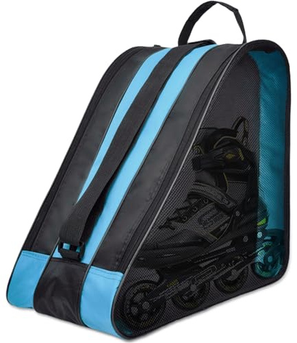 GOMETY Bolsa para patines de ruedas, bolsa para patines de hielo para niños y adultos, bolsa para patinaje sobre hielo, patines de ruedas, correa de hombro ajustable, transpirable y resistente