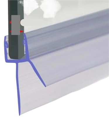 Junta de Ducha Burlete For Puerta De Ducha Baño, PVC For Vidrio, Accesorios, Inferior For(20mm gap,2pcs 40cm)