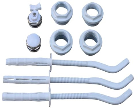 FUBESK Kit di accessori per termosifone da 13 pezzi per montaggio sicuro a parete con connettori filettati NPT da 1'' G a 3/4'', connettori D & S, viti di espansione e ganci