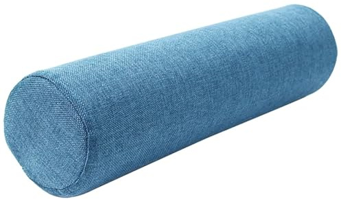 PLCIVSA Cuscino Cervicale 15×40/20×90/20×100/20×120cm Cuscino Cilindrico Lungo per Letto,Supporto Ergonomico Cuscino Cilindrico Cervicale per Letto Divano,Gambe,Schiena(Blu,20x80cm/8x32in)
