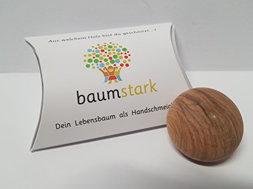 Baumstark Handschmeichler mit Baumhoroskop (23.09.), Holz, Olivenbaum, 8 x 11.5 x 2.8 cm