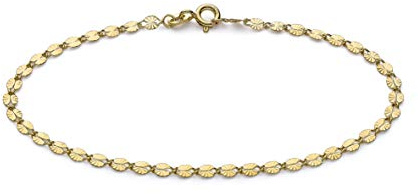 CARISSIMA Damen-Armband Ankerkette Gelbgold 9kt 2,8mm diamantiert 18,5cm