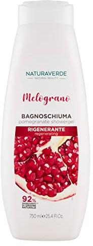Naturaverde | Natural Beauty - Bagnoschiuma Melograno, Docciaschiuma Rigenerante, Ingredienti di Origine Naturale, 750ml