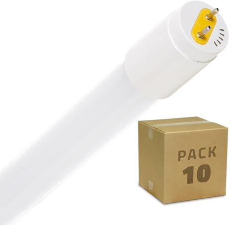 LEDKIA LIGHTING Tubo LED T8 G13 120 cm Cristal Conexión un Lateral 18W 120lm/W (Pack 10 un) No Flicker 4000K Blanco Neutro No T8