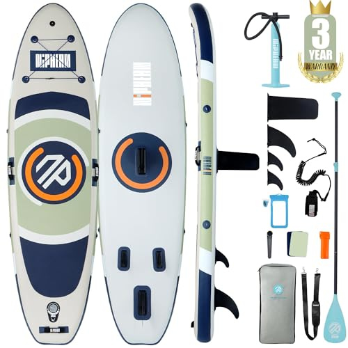 Niphean Stand up Paddling Board，305cm SUP mit Anfängergeeignet Balancierflügel und Strapazierfähigem Zubehör, Inflatable Paddle Boards for Adults, Multifunktionales Yoga Paddleboard