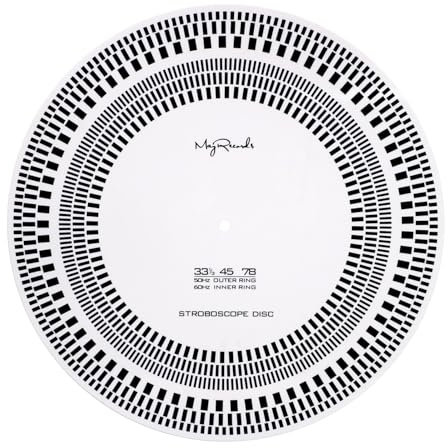 Turntable Strobe Disc LP Stroboscope Mat Calibration Disc LP Turntables Calibration Disc Rotational Speed Detection for Record Player