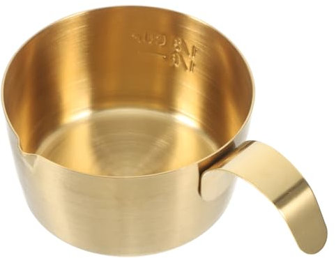 HAWILLOSCH Taza Medidora De Café Expreso, Taza Para Salsa De Acero Inoxidable De 80 Ml, Jarra Para Salsa Con Boquilla, Jarra Para Espumar Leche, Mermelada De Café Con Leche
