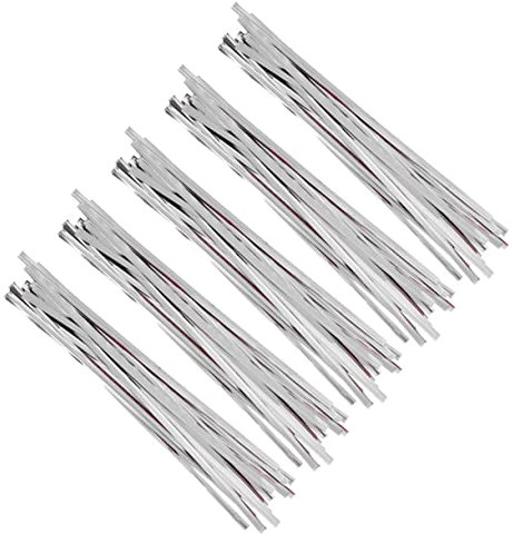 SUPVOX 5paquetes De Alambre para Celofán Cordones De Sellado Cintas Metálicas Múltiples Usos para Manualidades y Oficina