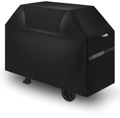 VEVOR Grill Cover, 65 inch BBQ Covers for Outdoor Grills, Waterproof, Fade Resistant, Weather Resistant Heavy Duty 600D Polyester, Easy On/Off, with Hook-and-Loop Straps, Black