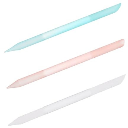 LIFKOME 3piezas Uñas De Vidrio Cilíndrica De Herramienta Para Pulir Uñas Para Manicura Casa