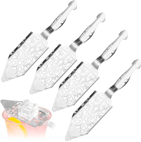 4 cucchiai per assenzio, in acciaio inox, cucchiai per assenzio, cucchiaio per assenzio, cucchiaio per bere, cucchiaio per cocktail bar, in acciaio inox 304 (stile vintage absinthe spoon) (stile 1)
