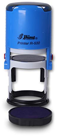 Personalisierbarer runder Stempel Ø 32mm Shiny R-532 - Selbstfärbender Stempel für runde Designs mit Logo und Text selbst gestalten