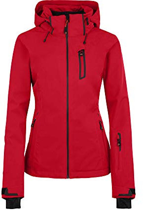 Bergson Nice Light | Damen Skijacke & Outdoorjacke, gefüttert, 20000 mm Wassersäule, Chinese red [104], 40 - Damen