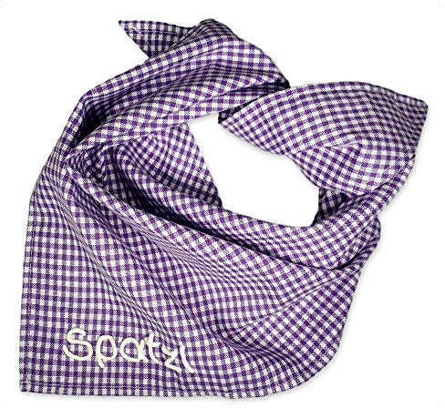 mein-name Tuch Karo, Vichykaro Tuch, Halstuch, Oktoberfest Tuch, Babytuch, Spucktuch, Farbe:lila