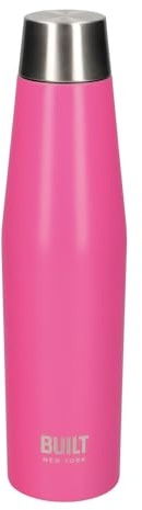 Built Perfect Seal Leakproof Insulated Water Bottle, Stainless Steel, 540 ml, Pink