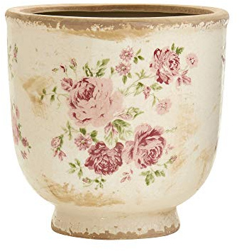 7.5in. Tuscan Ceramic Floral Print Planter