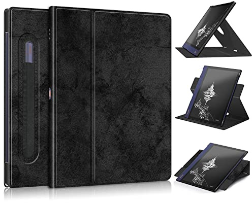 TOPCASE Lätt smart stativ folio fodral kompatibelt med Onyx Boox Note Air 2 papper surfplatta fodral, svart