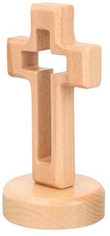 Garneck Kreuz Figur Holz Standkreuz Tischkreuz Holzkreuz Stil A Desktop Ornament Schlafzimmer Wohnzimmer Heilige Dekoration Taufe Hochzeit Festival Geschenkidee