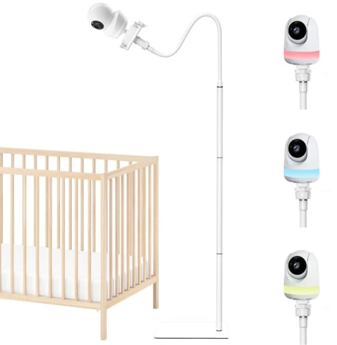 Derebir Babymonitorhållare kompatibel med Babysense HDS2/MaxView/Pro/V43_2CAM babymonitorhållare och annan babymonitor med 1/4 tum gängade hål, flexibel babymonitorhållare (68,8 tum)