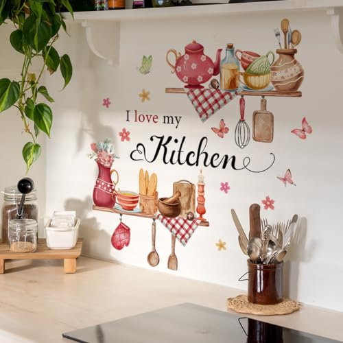 Runtoo Wandtattoo Sprüche Zitate Küche Wandsticker Lustig Gewürze Essen Wandaufkleber Küche Esszimmer Schranktüren Wanddeko