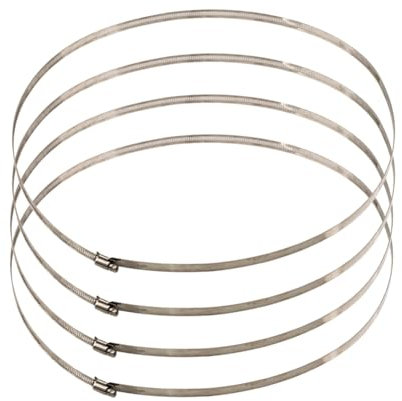Lot de 4 colliers de serrage réglables en acier inoxydable de 450 mm pour sécuriser les tuyaux et les tuyaux
