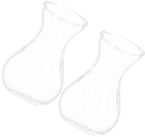 ABOOFAN 2pièces Vase Verre Transparent Vase Simple pour Fleurs Hydroponique pour Plantes