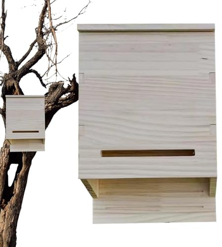 Cajas De Murciélagos para Al Aire Libre, De Murciélago, De Murciélago De Madera | Percha Artificial para Murciélagos, Refugio De Conservación Resistente A La Intemperidad para Que El Chau