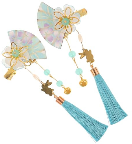 FOMIYES 2 Pièces Épingle à Cheveux Queue De Cheval Gland Amical Animal De Compagnie Hommes Mangeoire Pour Lapin Étiquette Étiquette Accessoires Dégradés Saupoudrer Tenue Sky-blue Résine