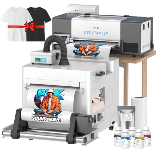 PLK A3 DTF Printer,Upgraded XP600 DTF Printer, Double-Speed,Auto-Clean,Dual White Ink System,Low Ink Alert, A3 Transfer Machine for Apparel Printing