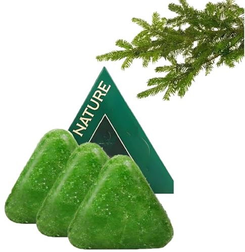 Champú en Barra Triángulo Verde, Cuidado Capilar Natural a Base de Hierbas, Calma y Fortalece el Cabello, Apto para Todo Tipo de Cabello