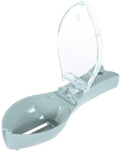 Squamapesci 6x2 pollici portatile in plastica per rimozione squame con contenitore per bilancia e foro per appendere utensili da cucina salva-lavoro per la preparazione del cibo