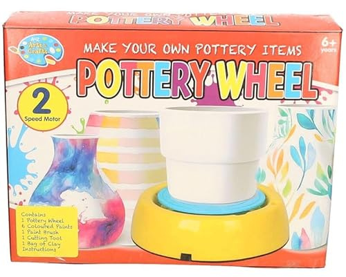 Rajani Pottery Wheel Toy Set Creative Clay Modelling Activity Kit for Kids Aged 6 Plus Arts and Crafts Gift for Children