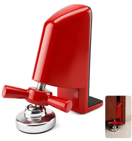 Portable Door Lock, Security Door Stopper with Door Wedge for Travel, Hotel Door Lock Travel Safety Device, Anti-Theft Door Jammer for Home Apartment Office, Adjustable Bottom Door Blocker