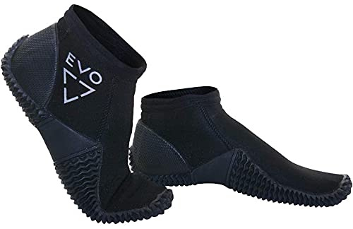 EVO 2MM Neoprene Low Cut Dive Boots with Anti-Slip Rubber Sole, Pull on Low Cut Dive Boots for All Watersports, Dive Booties, Snorkeling Booties, Paddleboarding Booties 12
