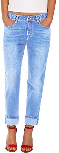 Fraternel Jeans Donna Boyfriend Baggy Azzuro Chiaro Taglia: XL