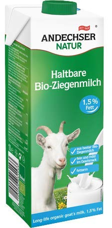Andechser Bio Ziegenmilch 1,5% 6x 1Liter