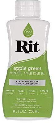 Craft County Rit Farbstoffflüssigkeit „Breite Auswahl an Farben“ 8 Oz. (Apfelgrün)