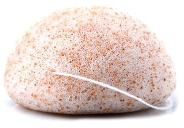 Camassia Esponja Konjac Cáscara de Nuez (exfoliante +) | Utensilios para cosmética casera y natural | Esponja natural para limpieza y exfoliación facial