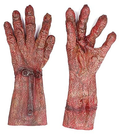 SJTJSPX Gants de Diable Monstre Zombie Horrible Costume Accessoires Halloween Cosplay Carnaval Mains de Griffe Loup Gloves Sorcière Effrayants